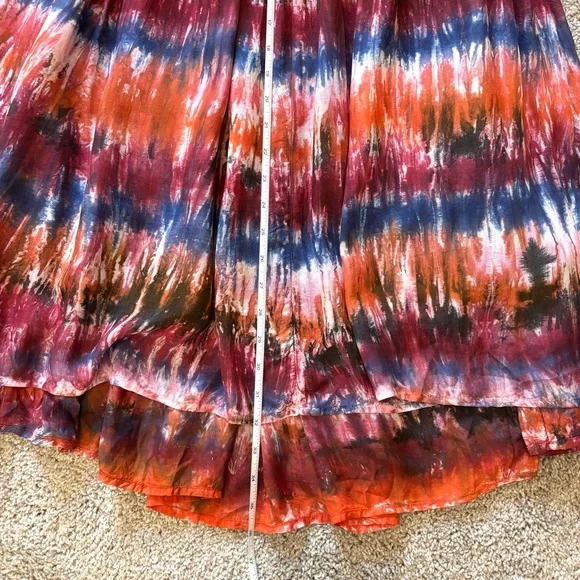Anthropologie Oksana Norblack Norwhite Tie Dye Midi Skirt Women’s XS Boho - Picture 9 of 10